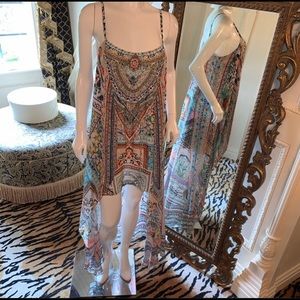 Camilla High low silk dress